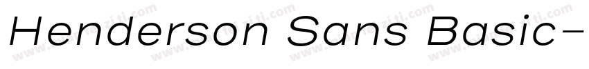 Henderson Sans Basic字体转换